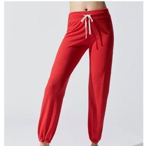 Sundry Orange &‎ Blue Star Print Drawstring Rayon/Cotton Blend Joggers NWOT L